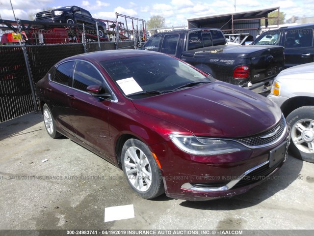 1C3CCCAB0FN624970 - 2015 CHRYSLER 200 LIMITED BURGUNDY photo 1