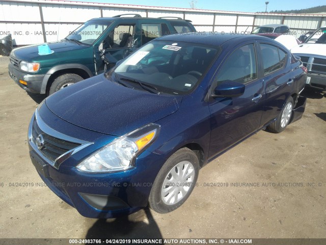 3N1CN7AP0KL851436 - 2019 NISSAN VERSA S/S PLUS/SV Dark Blue photo 2