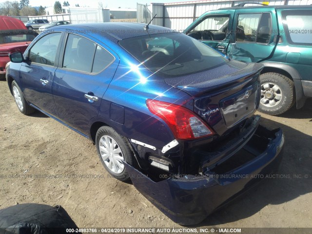 3N1CN7AP0KL851436 - 2019 NISSAN VERSA S/S PLUS/SV Dark Blue photo 3