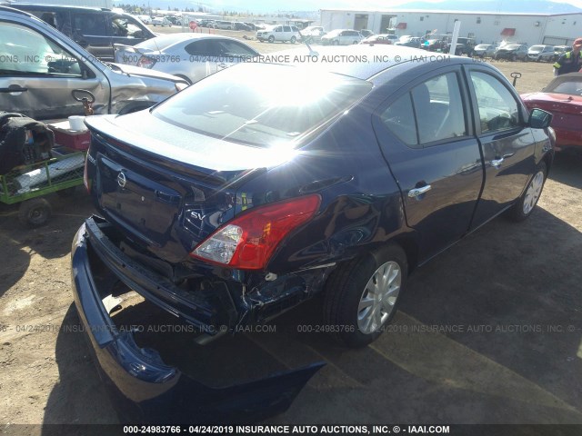 3N1CN7AP0KL851436 - 2019 NISSAN VERSA S/S PLUS/SV Dark Blue photo 4