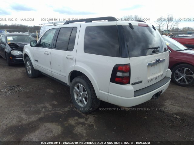 1FMEU73E18UB28676 - 2008 FORD EXPLORER XLT WHITE photo 3