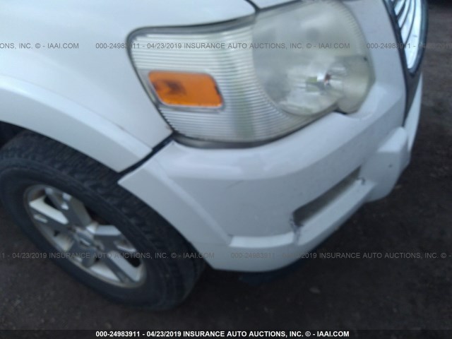 1FMEU73E18UB28676 - 2008 FORD EXPLORER XLT WHITE photo 6