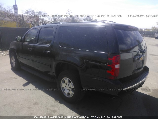 IGNSCJE01CR158451 - 2012 CHEVROLET SUBURBAN C1500 LT BLACK photo 3