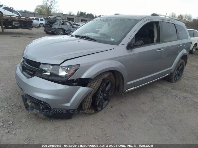 3C4PDDGG0JT430659 - 2018 DODGE JOURNEY CROSSROAD GRAY photo 2