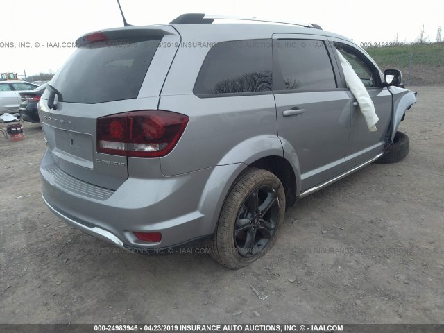 3C4PDDGG0JT430659 - 2018 DODGE JOURNEY CROSSROAD GRAY photo 4