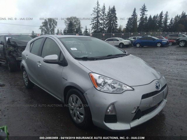 JTDKDTB33C1003043 - 2012 TOYOTA PRIUS C SILVER photo 1