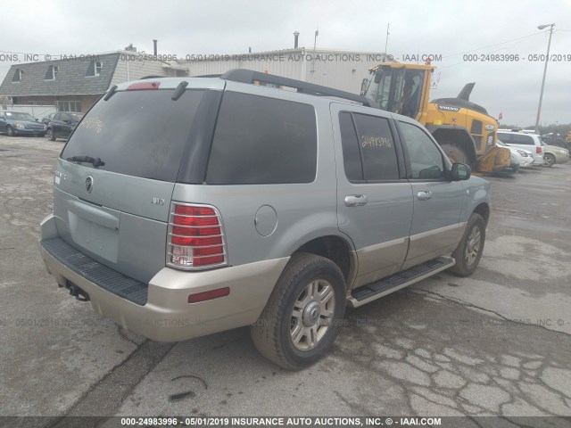 4M2ZU86K55ZJ00661 - 2005 MERCURY MOUNTAINEER  Light Blue photo 4