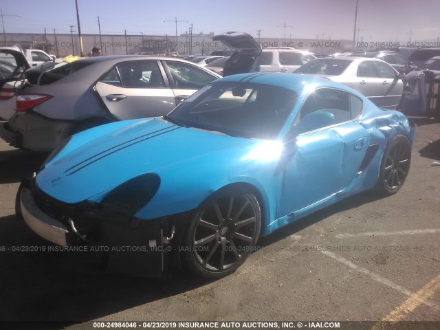 WP0AB29886U780589 - 2006 PORSCHE CAYMAN S BLUE photo 2