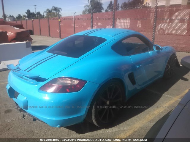 WP0AB29886U780589 - 2006 PORSCHE CAYMAN S BLUE photo 4