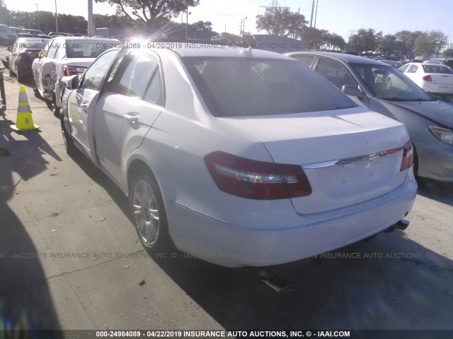 WDDHF5KB9CA592080 - 2012 MERCEDES-BENZ E 350 WHITE photo 3