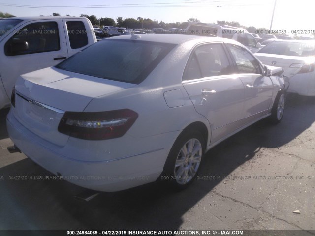 WDDHF5KB9CA592080 - 2012 MERCEDES-BENZ E 350 WHITE photo 4