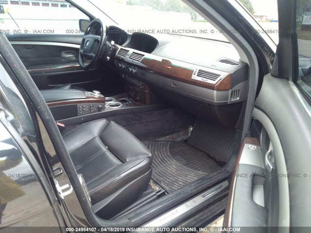 WBAHN83508DT77701 - 2008 BMW 750 LI BLACK photo 5