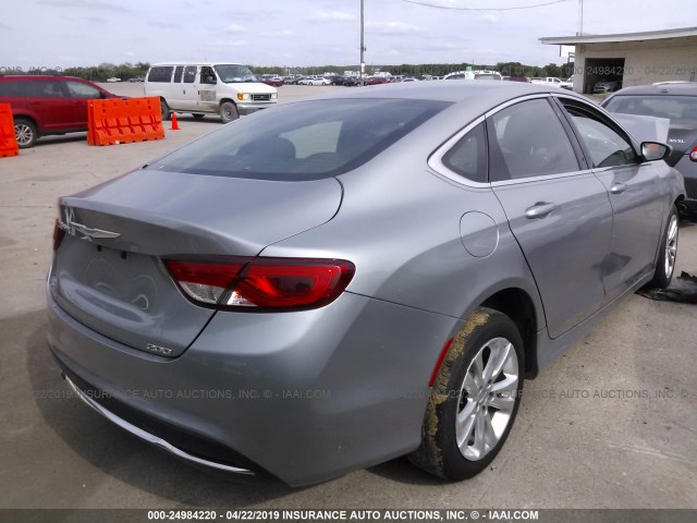 1C3CCCAB1FN574077 - 2015 CHRYSLER 200 LIMITED GRAY photo 4