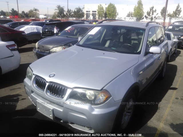 WBXPA934X6WG86753 - 2006 BMW X3 3.0I SILVER photo 2