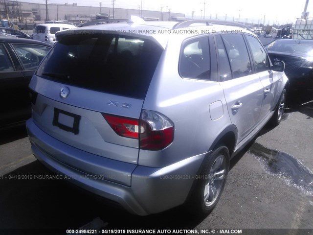 WBXPA934X6WG86753 - 2006 BMW X3 3.0I SILVER photo 4