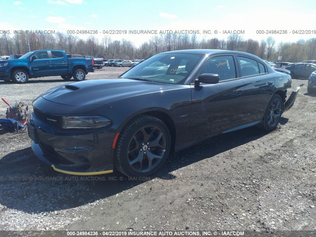 2C3CDXCT8KH526542 - 2019 DODGE CHARGER R/T BLACK photo 2