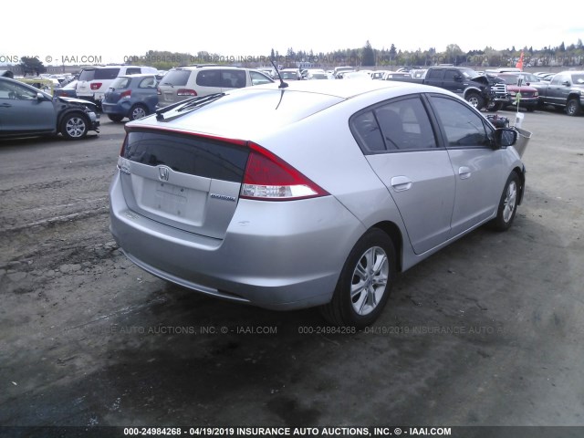 JHMZE2H75AS005138 - 2010 HONDA INSIGHT EX SILVER photo 4