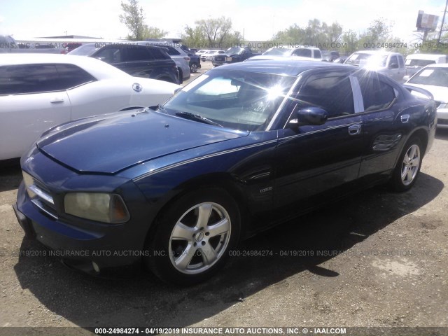 2B3KA53H56H175130 - 2006 DODGE CHARGER R/T Dark Blue photo 2