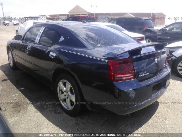 2B3KA53H56H175130 - 2006 DODGE CHARGER R/T Dark Blue photo 3