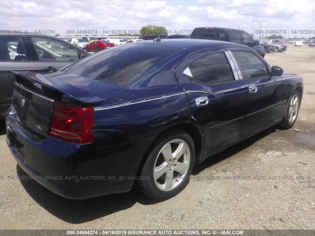 2B3KA53H56H175130 - 2006 DODGE CHARGER R/T Dark Blue photo 4