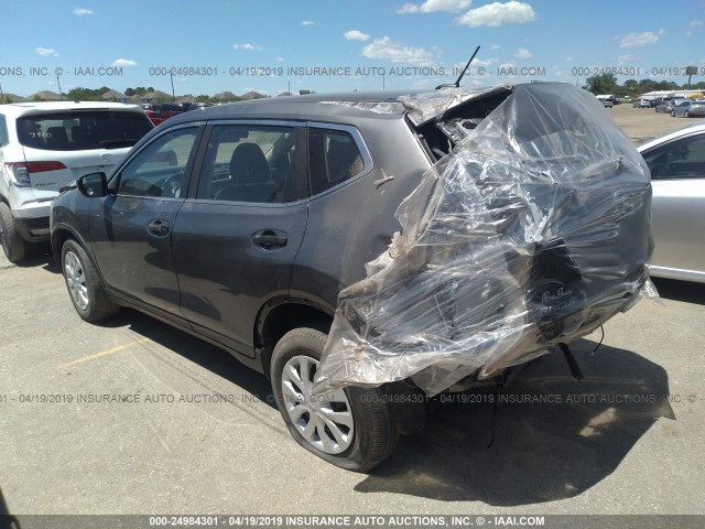 JN8AT2MT6GW008434 - 2016 NISSAN ROGUE S/SL/SV GRAY photo 3