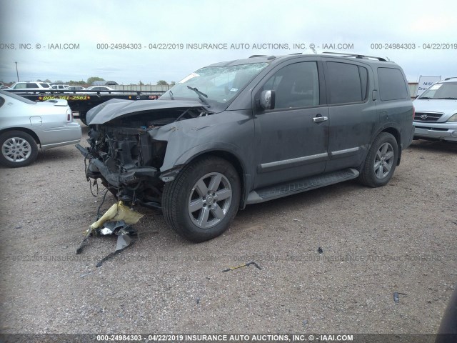 5N1BA0NF6BN623501 - 2011 NISSAN ARMADA PLATINUM GRAY photo 2