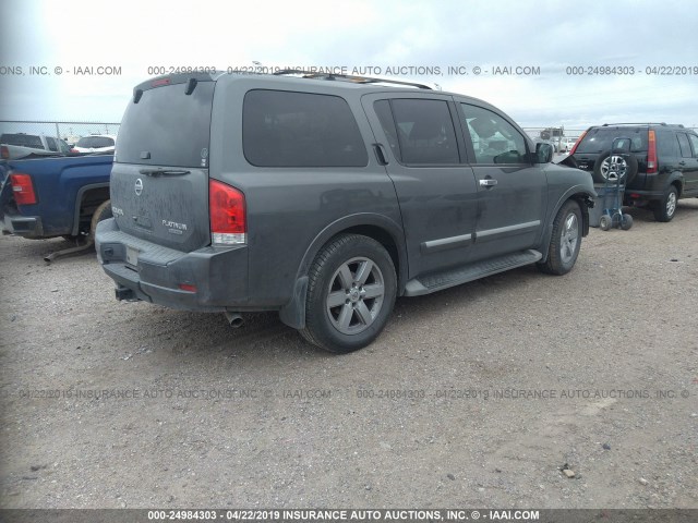 5N1BA0NF6BN623501 - 2011 NISSAN ARMADA PLATINUM GRAY photo 4