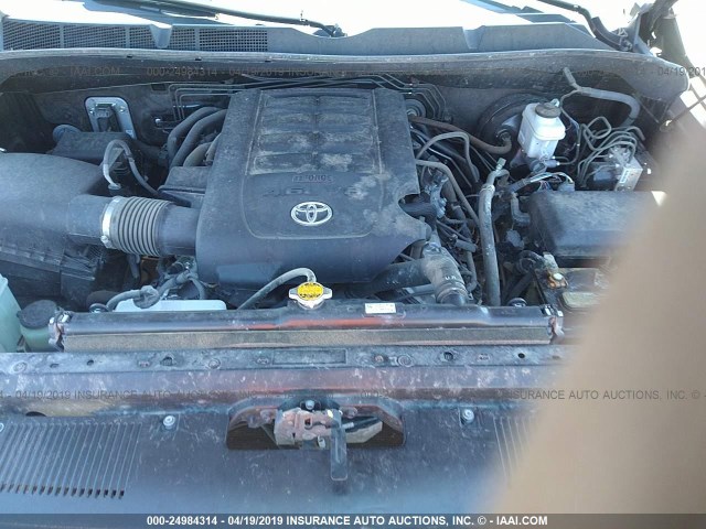 5TFRM5F11HX117713 - 2017 TOYOTA TUNDRA DOUBLE CAB SR/SR5 BLACK photo 10