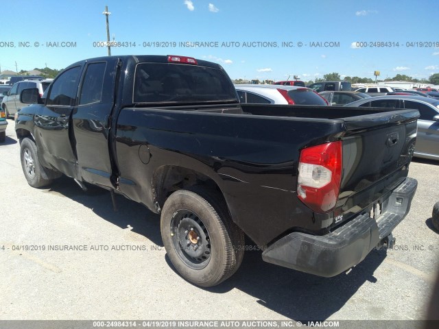 5TFRM5F11HX117713 - 2017 TOYOTA TUNDRA DOUBLE CAB SR/SR5 BLACK photo 3