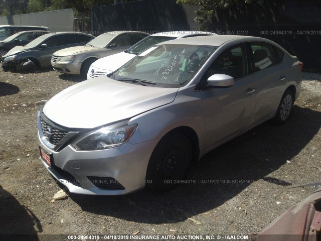 3N1AB7AP5GY282531 - 2016 NISSAN SENTRA S/SV/SR/SL SILVER photo 2