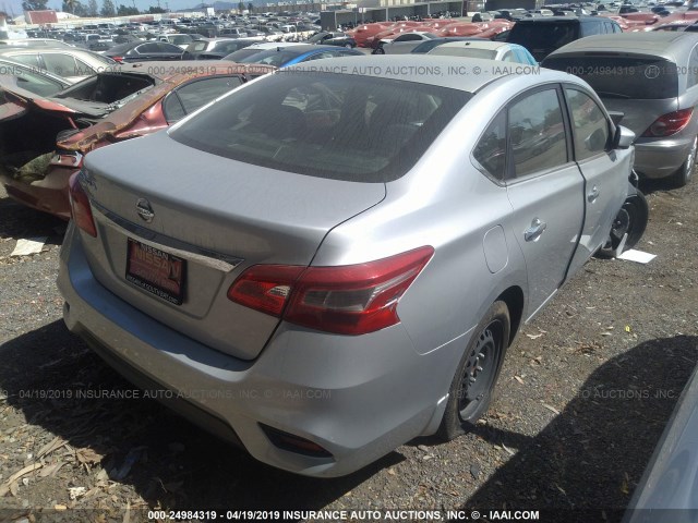 3N1AB7AP5GY282531 - 2016 NISSAN SENTRA S/SV/SR/SL SILVER photo 4