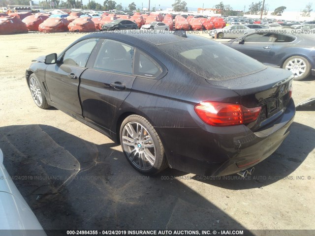 WBA4F7C57HG786248 - 2017 BMW 430I GRAN COUPE BLACK photo 3