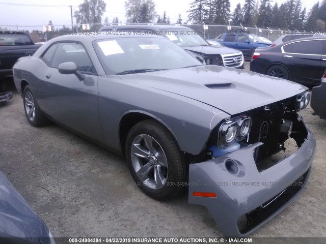 2C3CDZAG2KH583675 - 2019 DODGE CHALLENGER SXT GRAY photo 1