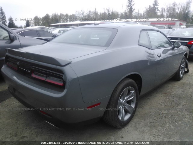 2C3CDZAG2KH583675 - 2019 DODGE CHALLENGER SXT GRAY photo 4