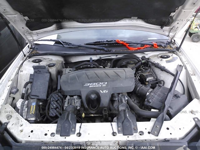 2G2WS522241204460 - 2004 PONTIAC GRAND PRIX GT2 თეთრი ფოტო 10