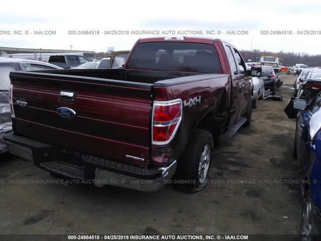 1FTEX1EM7EKE86353 - 2014 FORD F150 SUPER CAB BROWN photo 4