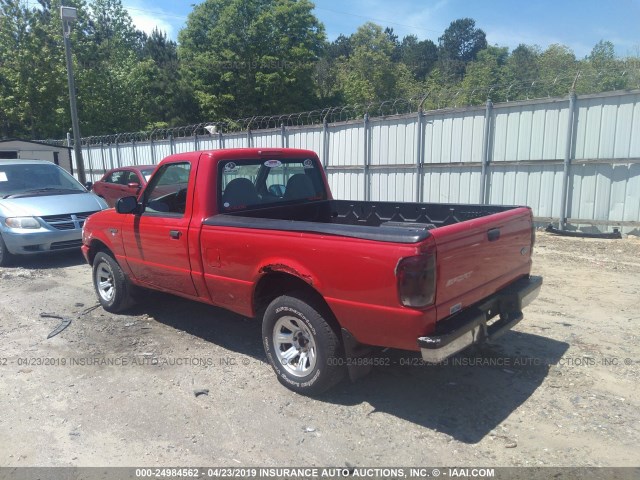 1FTYR10C2YTB12642 - 2000 FORD RANGER RED photo 3