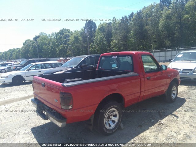 1FTYR10C2YTB12642 - 2000 FORD RANGER RED photo 4