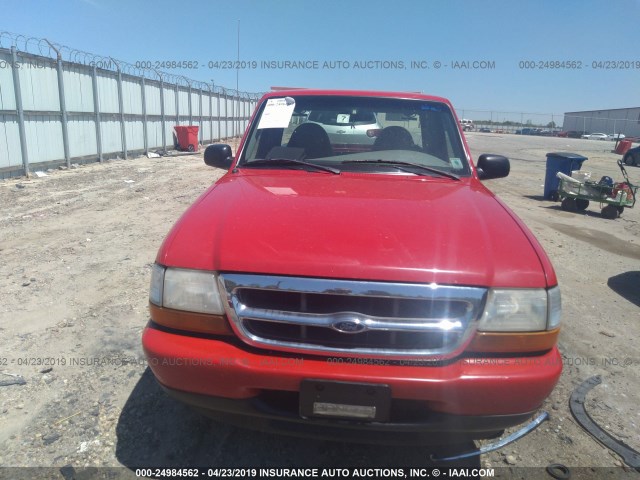 1FTYR10C2YTB12642 - 2000 FORD RANGER RED photo 6