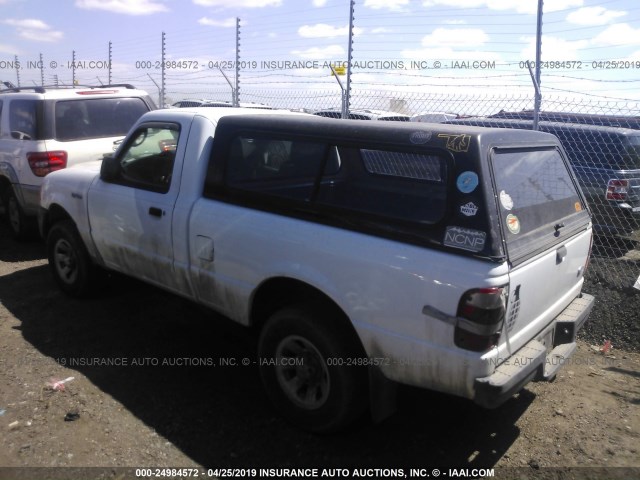 1FTYR11E35PA94334 - 2005 FORD RANGER WHITE photo 3