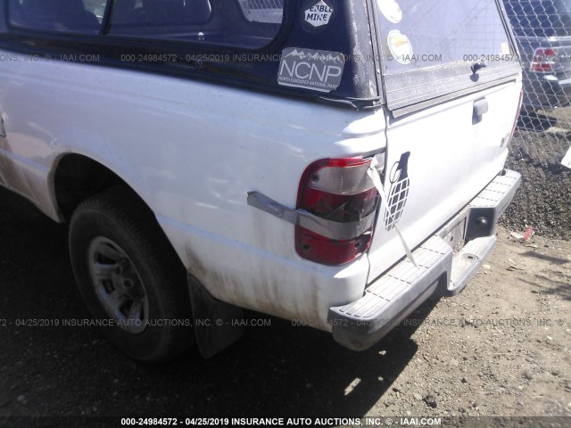 1FTYR11E35PA94334 - 2005 FORD RANGER WHITE photo 6