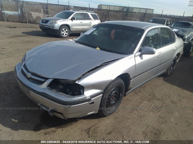 2G1WF52E259145562 - 2005 CHEVROLET IMPALA SILVER photo 2