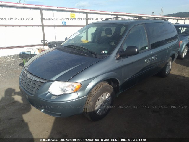 1A4GP44R66B568111 - 2006 CHRYSLER TOWN & COUNTRY LX BLUE photo 2