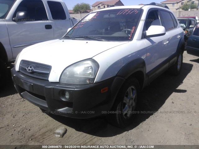 KM8JN12D95U043016 - 2005 HYUNDAI TUCSON GLS/LX WHITE photo 2