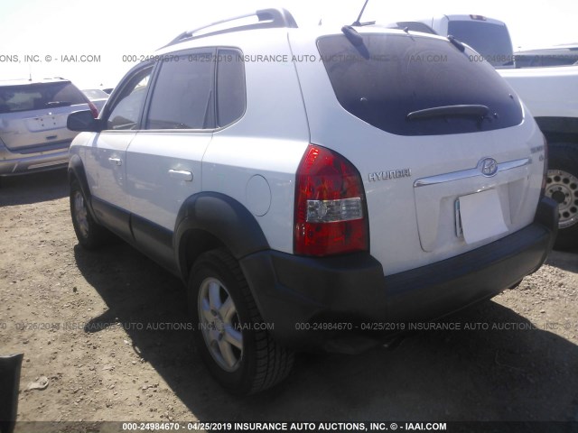 KM8JN12D95U043016 - 2005 HYUNDAI TUCSON GLS/LX WHITE photo 3