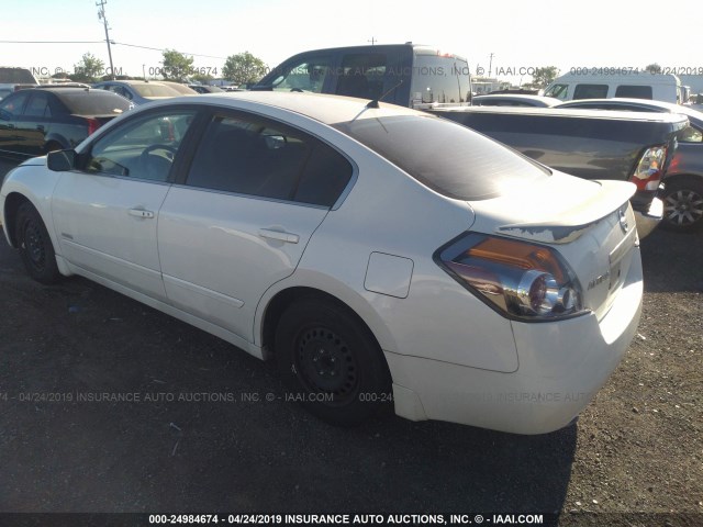 1N4CL21E27C208647 - 2007 NISSAN ALTIMA HYBRID WHITE photo 3