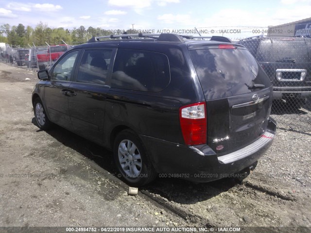 KNDMB233876173995 - 2007 KIA SEDONA BLACK photo 3