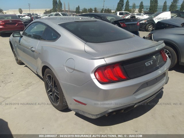 1FA6P8CF9J5143382 - 2018 FORD MUSTANG GT SILVER photo 3
