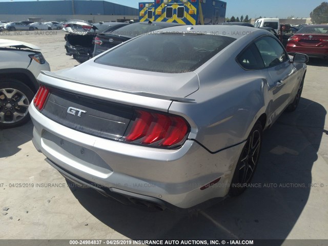 1FA6P8CF9J5143382 - 2018 FORD MUSTANG GT SILVER photo 4