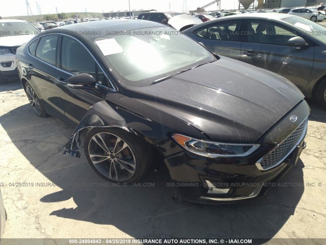 3FA6P0D90KR143411 - 2019 FORD FUSION TITANIUM BLACK photo 1